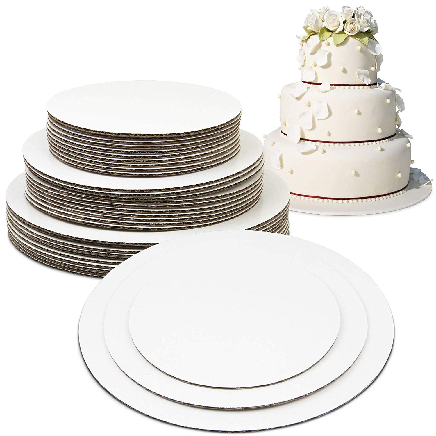 10/18pcs Sugarcraft 6/8/10 inch Round Baking Cake Paper Boards Wedding Birthday 