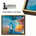 thumbnail image 3 of Creative Mark Illusions Floater Frame For 3/4" Deep Canvases - 12x12" Gold/Walnut - No Glass or Backing - Wood Composite Floating Illusion Frame for Canvas Paintings- With Hanging Hardware, 3 of 7