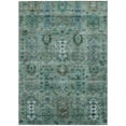 thumbnail image 4 of HomeRoots 630154 5 x 8 ft. Green & Teal Blue Tribal Washable Traditional Indoor & Outdoor Rectangle Area Rug, 4 of 9
