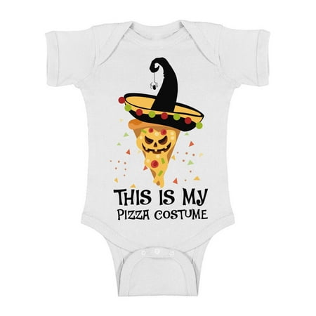 

Awkward Styles Halloween Baby Bodysuit Pizza Romper