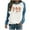 Blue, variant on Taqqpue Womens Halloween Long Sleeve Shirts Casual Printed Crewneck Sweatshirts Halloween Lightweight Loose Plus Size Pullover Tops for Women