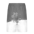 thumbnail image 5 of TKKCS Mens Graphic Swim Trunks With Compression Liner- Summer Lightweight Casual Elastic Drawstring Waist Quick Dry Vacation Beach Board Shorts With Pockets Gray Size XL, 5 of 8