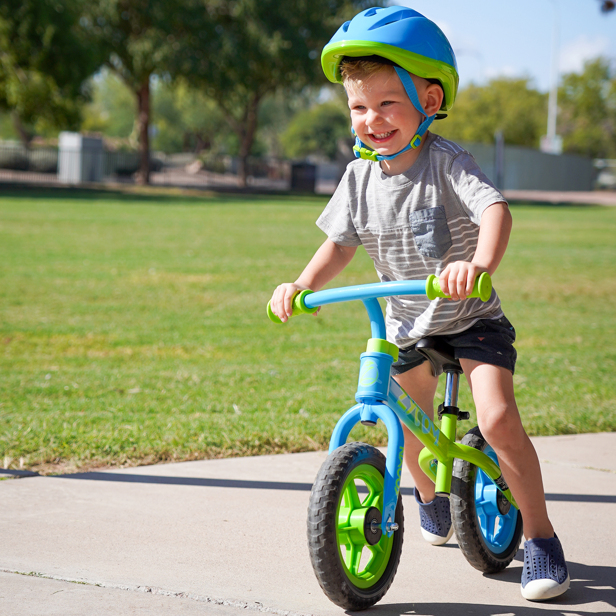 Zycom 10-inch Toddlers Balance Bike Adjustable Helmet Airless Wheels Lightweight Training Bike Blue - image 3 of 12