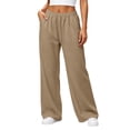 thumbnail image 3 of Horkkom Baggy Sweatpants Wide Leg High Waist Drawstring Solid Color Pants for Women Fall and Winter Joggers Hiking Pants XXL, 3 of 7