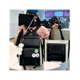 thumbnail image 4 of Set de Mochila / Bolsas Petukita Box Escolar Estudiante Lapicera Tote Lona Negro Petukita Box Kawai, 4 of 6