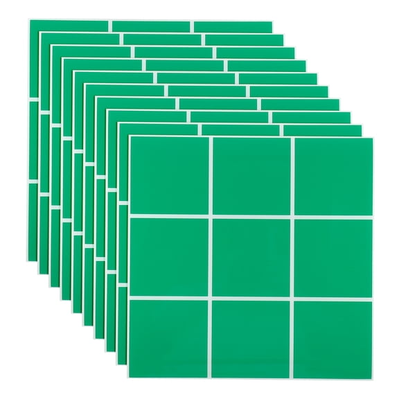 Uxcell 20 piezas de azulejos autoadhesivos 11.8"x11.8" PVC para cocina y baño, verde/blanco