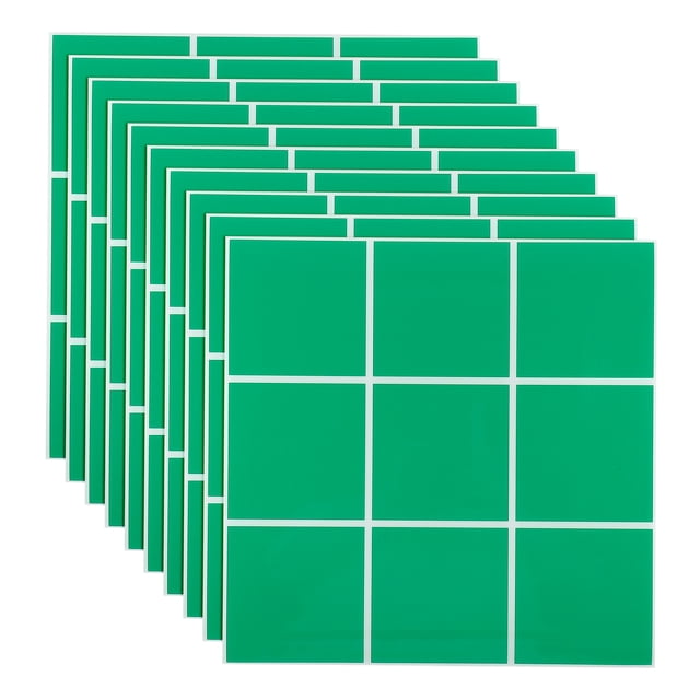 Uxcell 20 piezas de azulejos autoadhesivos 11.8"x11.8" PVC para cocina y baño, verde/blanco