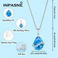 thumbnail image 6 of Inpasne Teardrop Necklace for Women 925 Sterling Silver Aquamarine Pendant March Birthstone Jewelry Gifts for Her, 6 of 6