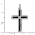 thumbnail image 4 of 14K White Gold Charm Pendant Onyx 1 3Ct. Diamond & Cross, 4 of 4