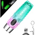 thumbnail image 1 of Mini LED Torch, 610LM USB Rechargeable Fluorescent Flashlight Powerful Small Torch with UV/White/Red Blue Side Light:,JU, 1 of 5