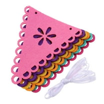 Mexico Latte Art Props with Vibrant Felt Flags for Decoration Multi Color Triangle Banner 4410052