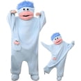 thumbnail image 2 of Silly Onesie Adult Pajamas Unisex Ultra Soft Plush Hooded Loungewear Funny Monster Hooded Pjs Big Mouth Monster Homewear for Movie Nights, 2 of 5