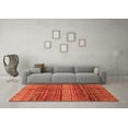 thumbnail image 3 of Ahgly Company Machine Washable Indoor Rectangle Abstract Orange Modern Area Rugs, 7' x 9', 3 of 4