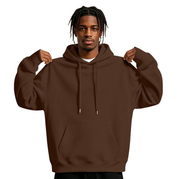 Hoodie Sweatshirt for Men -Lined Long Sleeve Pullover Sweatshirt Warm Fall Winter Sweatshirts