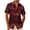 Wine, variant on Dvprdro Mens Short Sleeve Button Down Shirt Camp Collar Metallic Gold Print Summer Beach Resort Top