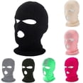 thumbnail image 1 of Gorro de esquí de invierno con pasamontañas de 3 agujeros para hombre, gorro táctico cálido con capucha, 1 of 4