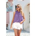 thumbnail image 6 of Womens Ruffle Neck Sleeveless Tank Tops  XXL, 6 of 8