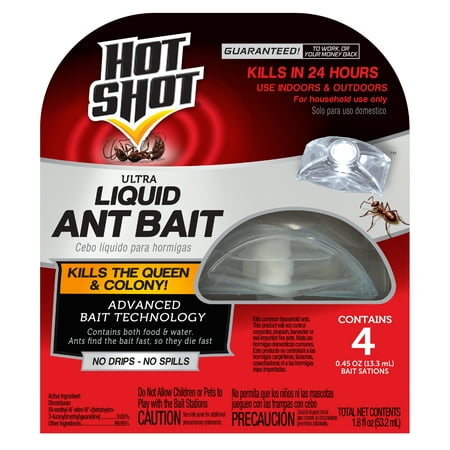 Hot Shot Ultra Liquid Ant Bait, 4-Count,