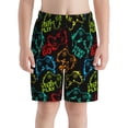 thumbnail image 2 of Cauagu Play Game Start Print Swim Trunks for Men,Youth Boys Swim Shorts Compression Liner Beach Shorts Boys' Swimming Shorts 7-20 Years Bathing Suit-Medium, 2 of 7