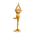thumbnail image 1 of jifeng Sculpture d'Animal Centre de Table de Collection Statue de Singe de Yoga en Résine Pied Unique, 1 of 9