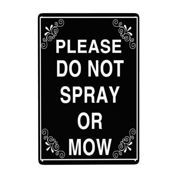 Aluminum Do Not Mow Sign Do Not Spray Signs Metal Sign for Lawn Plant Garden Markers For Outdoor Lawn Decoration 8x12 Inch