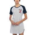 thumbnail image 4 of Women's Concepts Sport White Boston Red Sox Vigor Pinstripe Nightshirt, 4 of 4
