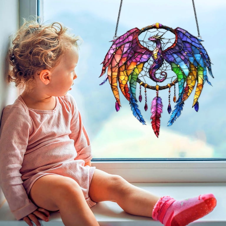 SLYNSHome Dream Catchers for Bedroom Decor,Dragon Dream Catcher