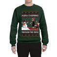 thumbnail image 2 of Wild Bobby Aura Farming Through The Snow Meme Unisex Sweater | Holiday Crewneck Sweatshirt, 2 of 5