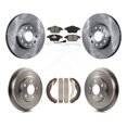 thumbnail image 1 of Transit Auto Front Rear Disc Brake Rotors Semi-Metallic Pads and Drum Kit for Car Volkswagen Jetta Beetle with 288mm Diameter Rotor K8S-103308, 1 of 11