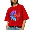 thumbnail image 5 of Women's Workout Tee - Athletic Plus Size Top - Short Sleeve Cotton - Trendy 2025 Design | Baberdicy | Womens Fashion Workout T Shirts Athletic Plus Size Tops Summer Trendy (Red | M), 5 of 9