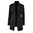 thumbnail image 5 of Women Autumn And Winter Solid Color Temperament Warm Slim Long Sleeve Pocket Woolen Coat Winter Jackets Women Long Wool Coat Womens Business Elegant Womens Coats Long Straight Coat Solid Coat Women, 5 of 7