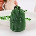 thumbnail image 5 of HOOUN Natural Green Jade Necklace Pendant Hand-Carved Lucky Amulet Chain Chic pretty-Chinese cabbage, 5 of 8
