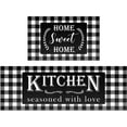 thumbnail image 1 of Buffalo Plaid Kitchen Mat Set of 2 Non Slip Thick Kitchen Rugs and Mats for Floor Comfort Standing Mats for Kitchen, Sink, Office, Laundry, 17"x47"+17"x28", 1 of 6