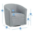 thumbnail image 2 of Comfort Pointe Lynton Indigo Blue Polyester Fabric Swivel Accent Chair, 2 of 7
