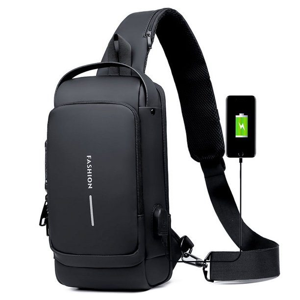 Bolso de pecho para motocicleta, bolso antirrobo con contraseña para hombre, bolso de hombro de moda europea y americana, bolso cruzado deportivo multifuncional para ocio, negocios