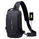 thumbnail image 1 of Bolso de pecho para motocicleta, bolso antirrobo con contraseña para hombre, bolso de hombro de moda europea y americana, bolso cruzado deportivo multifuncional para ocio, negocios, 1 of 3