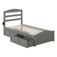 thumbnail image 2 of AFI Warren Solid Wood Twin Bed w/ Footboard & 2 Drawers in Gray, 2 of 14