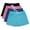 Set 2, variant on Real Essentials 4 Pack: Girls Athletic Performance Dry-Fit Running Shorts With Drawstring & Pockets