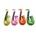 thumbnail image 4 of Shulemin - Guitarra inflable de PVC con micrófono, instrumento musical de laúd, juguete para niños, accesorios de fiesta, micrófono grande, 4 of 8
