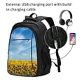 thumbnail image 2 of Honeii Blooming Sunflower Field for Travel Laptop Backpack, Business Laptops Backpack with USB Charging Port, College High School Computer Bag for Men Women, 2 of 7