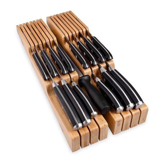 Organizador de cajón para cuchillos Homemaid Living de bambú 5 cm x 43 cm
