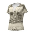 thumbnail image 2 of Naloa Vineyard Landscape Print T-Shirts Short Sleeve V Neck Tees for Women Fashion Tops Trendy Lightweight Soft Casual Summer Outfits Clothes, 2 of 5