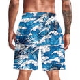 thumbnail image 2 of Men's Summer Casual Swim Trunks American Flag Beach Shorts, 2 of 4