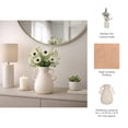 thumbnail image 5 of Decorative Pottery Vase with Handles for Living Room Decor - Boho Flower Vase for House, Bedroom, or Office Space - Ideal for House Accent, Side Table, or Desk Accessory - 12", Ivory & Tan, 5 of 13