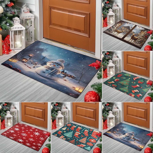 Alfombra Decorativa Navideña onlyliua para Sala de estar grande sucia con rozaduras para dormitorio Mesita de noche
