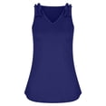 thumbnail image 3 of Plus Size Tank Tops for Women Trendy V Neck Frill Sleeveless Shirts Solid Casual Loose Fit Comfy Summer Blouses Tee, 3 of 5
