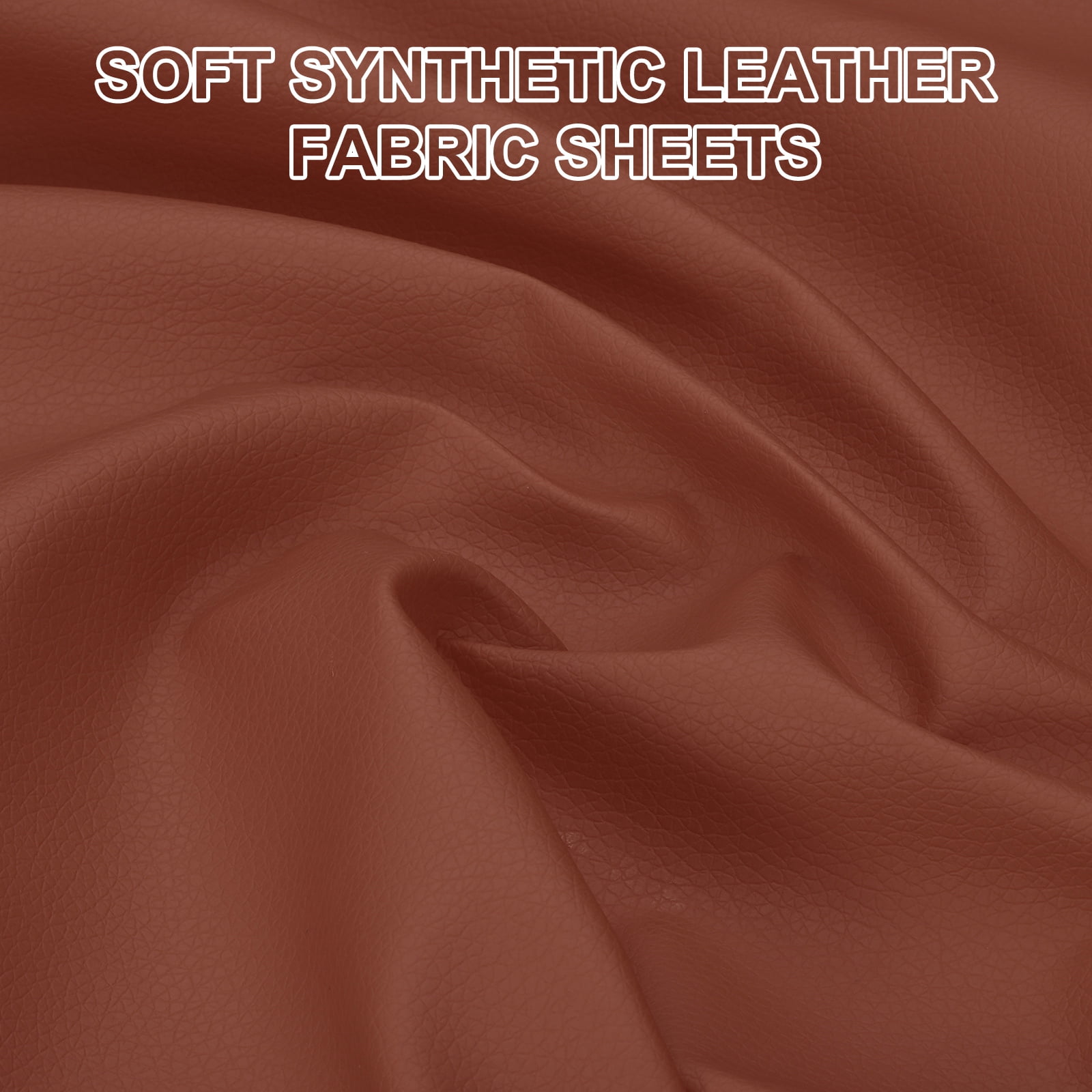 63x39.4in Faux Leather Sheets, Faux Leather Fabric Sheets Vinyl Fabric Synthetic Soft Waterproof for Replacement Upholstery Car, Brown Red