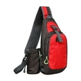 thumbnail image 2 of Bolsa bandolera Bandolera ligera Bolsa de pecho Bolsa de hombro de nylon Viajes al aire libre Desplazamientos al aire libre Diseño casual antirrobo Bolsillos múltiples Unisex, 2 of 6