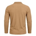 thumbnail image 5 of Fengqque Mens Casual Polo Shirt Summer Short Sleeve Vacation Button Beach Stretchy Golf Shirts Khaki XXXL, 5 of 7