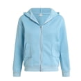 thumbnail image 5 of WUANDIXFA Toddler Fall Jacket Girl Zip Up Hoodie Casual Spring Hoodie Sweatshirt Jacket,Sky Blue,8-9 Years, 5 of 9